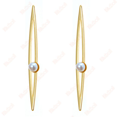 classic gold plated stud earrings